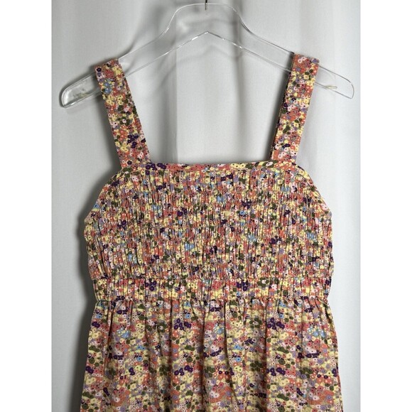 Scotch & Soda Strappy Seersucker Maxi Floral Dress Sz Small New - Picture 4 of 9
